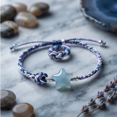 Heart & Star Crystal Cord Bracelets