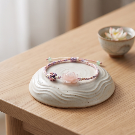 Lotus Blossom Cord Bracelet