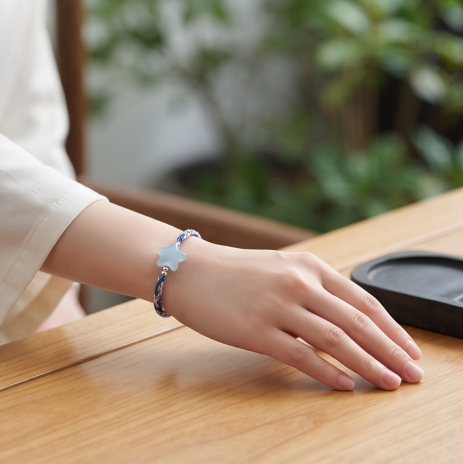 Blue Star Cord Bracelet