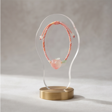 Pink Apple Jade Cord Bracelet